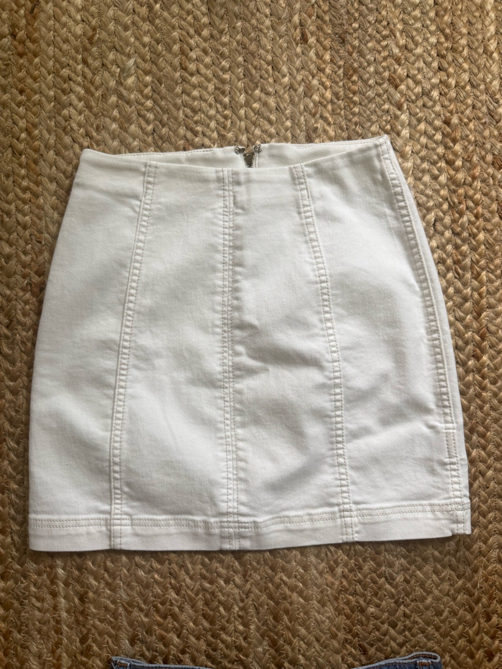 White free people  Panel-Stitch Mini Skirt